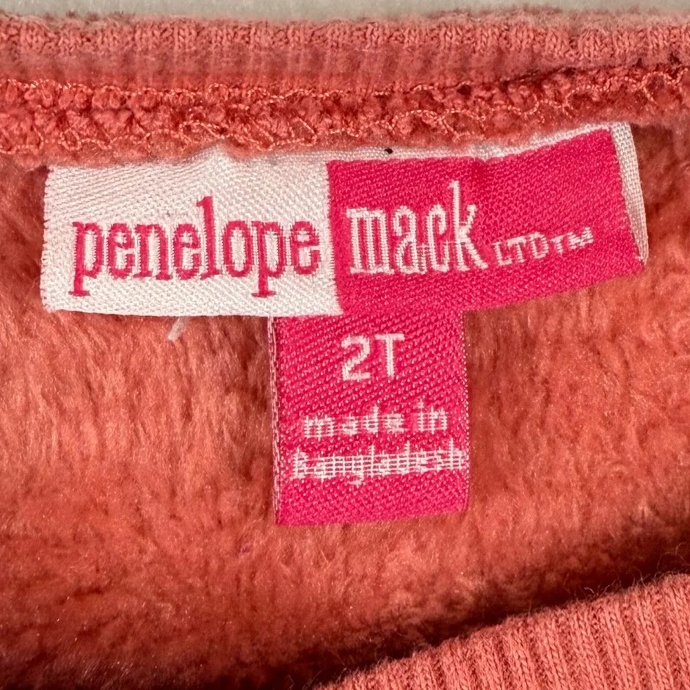 PENELOPE MACK Toddler Girl’s Faux Fur 3D‎ Owl Sweatshirt Cozy Woodland Size 2T